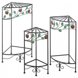 Summerfield 10018971 Country Apple Plant Stands - Set Of 3