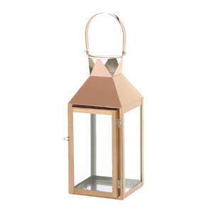 Accent 10018509 Rose Gold Stainless Steel Candle Lantern - 15.25 Inche