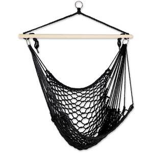 Accent 4506129 Recycled Cotton Swinging Hammock Chair - Black