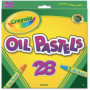Crayola CYO 524628 Jumbo-sized Oil Pestels - Apricot, Black, Blue, Gre