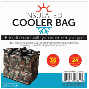 Bulk HC476 Camouflage Folding Insulated Cooler With Travel Strap