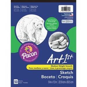 Pacon PAC 4746 Ucreate Medium Weight Sketch Pads - 50 Sheets - 9 X 12 