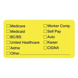 Tabbies TAB 02940 Medical Office Insurance Check Labels - 1 34 X 3 14 