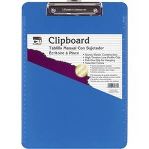 Charles LEO 89715 Cli Rubber Grip Plastic Clipboards - 8 12 X 11 - Low