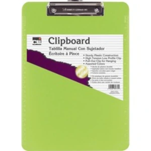 Charles LEO 89725 Cli Rubber Grip Plastic Clipboards - 8 12 X 11 - Low