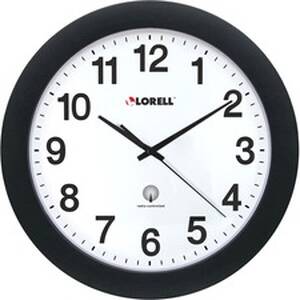 Lorell LLR 60997 12 Round Radio Controlled Wall Clock - Analog - Quart