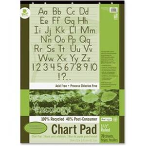 Pacon PAC 945710 Ecology Recycled Chart Pad - 70 Sheets - Strip - Fron