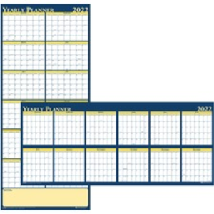 House HOD 3974 Laminated Yearly Wall Planner - Julian Dates - Yearly -
