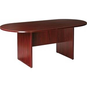 Lorell LLR 87272 Essentials Oval Conference Table - Laminated Oval Top