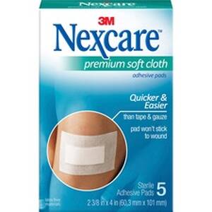 3m MMM H3564 Nexcare Soft Cloth Premium Adhesive Gauze Pad - 3 Ply - 2