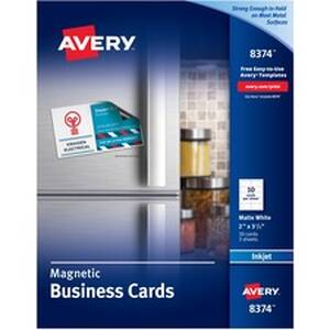 Avery AVE 08374 Averyreg; Inkjet Business Card - White - 2 X 3 12 - 72