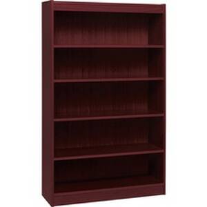 Lorell LLR 60073 Panel End Hardwood Veneer Bookcase - 36 X 12 X 60 - 5