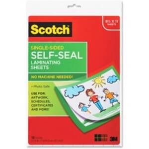 3m LS854SS-10 Scotch Self-seal Laminating Pouches - Sheet Size Support
