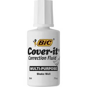 Bic BIC WOC12WE Cover-it Correction Fluid - 20 Ml - White - Fast-dryin