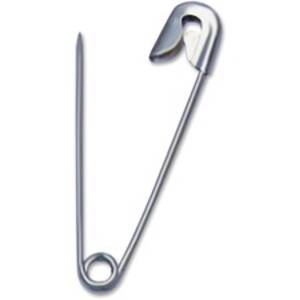 Charles LEO 83200 Cli Safety Pins - 2 Length - 144  Pack - Silver - St