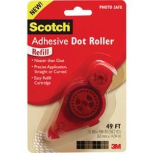 3m MMM 6055R Scotch Adhesive Dot Roller Refill - 8 Oz - 1 Each - Clear