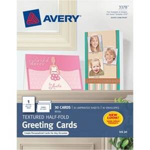 Avery AVE 03378 Averyreg; Inkjet Greeting Card - White - 5 12 X 8 12 -