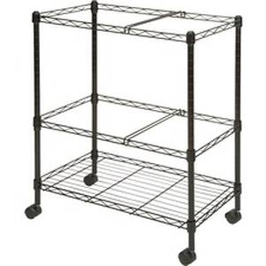 Lorell LLR 45650 Mobile Wire File Cart - 4 Casters - Steel - X 26 Widt