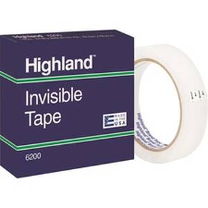 3m MMM 6200342592 Highland 34w Matte-finish Invisible Tape - 72 Yd Len