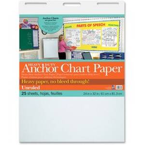 Pacon PAC 3371 Pacon Heavy Duty Anchor Chart Paper - 25 Sheets - Plain