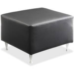 Lorell LLR 86920 Fuze Modular Series Black Leather Guest Seating - Fou