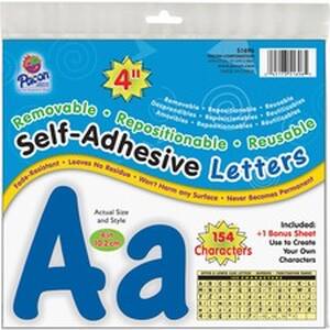 Pacon PAC 51696 Pacon 154 Character Self-adhesive Letter Set - Self-ad