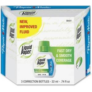 Newell PAP 5643115 Paper Mate Liquid Paper Fast Dry Correction Fluid -