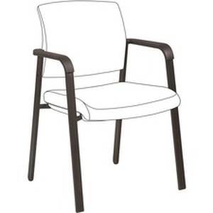 Lorell LLR 30943 Guest Chair Frame - Black - 1 Each