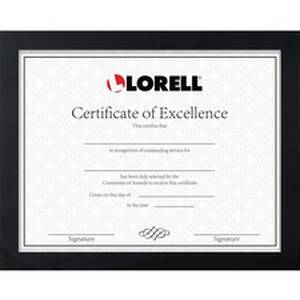 Lorell LLR 49218 Certificate Frame - 8.50 X 11 Frame Size - Rectangle 