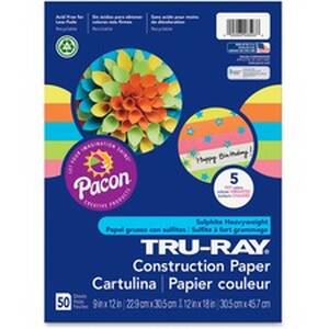 Pacon PAC 6597 Tru-ray Construction Paper - Art Project - 18width X 12