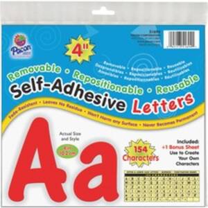Pacon PAC 51694 Pacon 154 Character Self-adhesive Letter Set - Self-ad