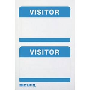 Baumgartens BAU 67630 Sicurix Self-adhesive Visitor Badge - 3 12 X 2 1