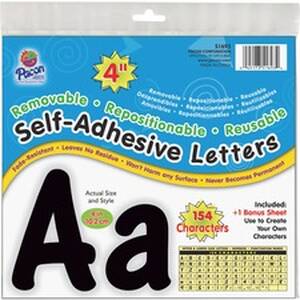 Pacon PAC 51693 Pacon 154 Character Self-adhesive Letter Set - Self-ad
