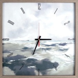 Lorell LLR 01719 Seawave Art Clock - Analog - Quartz - Brown