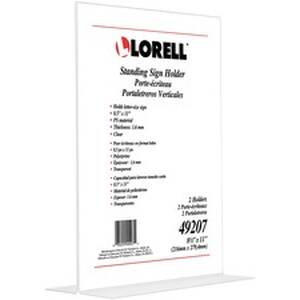 Lorell LLR 49207 T-base Standing Sign Holder - Support 8.50 X 11 Media
