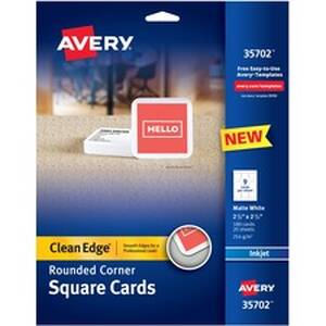 Avery AVE 35702 Averyreg; Clean Edge Inkjet Printable Multipurpose Car