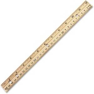 Charles LEO 77120 Cli Metal Edge 12 Wood Ruler - 12 Length 1.1 Width -