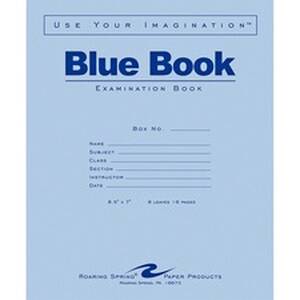Roaring ROA 77512 Roaring Spring Blue Book 8-sheet Exam Booklet - 8 Sh