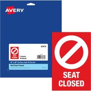 Avery AVE 83076 Averyreg; Surface Safe Seat Closed Chair Decals - 10  