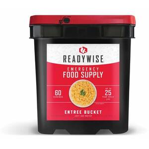 Readywise 01-160 Entree Black Bucket 60 Servings