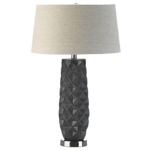 Nikki 5001009 Porcelain Prism Table Lamp With Linen Shade