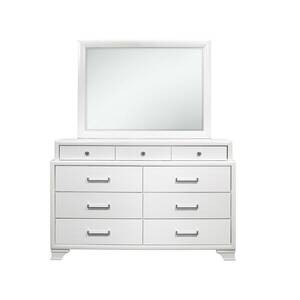 Homeroots.co 384056 White Mirror With Rectangular Wood Trim