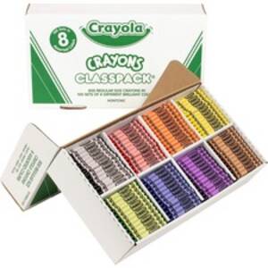 Crayola CYO 528008 8-color Classpack Crayons - Red, Blue, Yellow, Oran