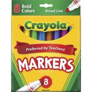 Crayola CYO 587732 Regular Bold Colors Broad Line Markers - Broad Mark