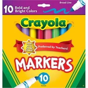 Crayola CYO 587725 Brightbold Broad Line Markers - Broad Marker Point 