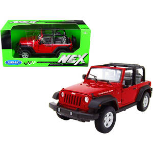 Welly 22489r Jeep Wrangler Rubicon Red Nex Models 124 Diecast Model Ca