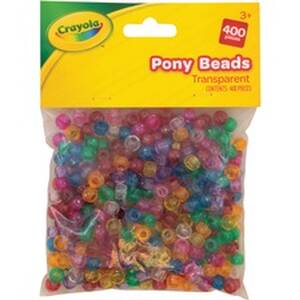 Pacon PAC P355211CRA Pacon Crayola Pony Beads - Key Chain, Party, Clas