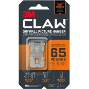 3m MMM 3PH65M2ES Claw Drywall Picture Hanger - 65 Lb (29.48 Kg) Capaci