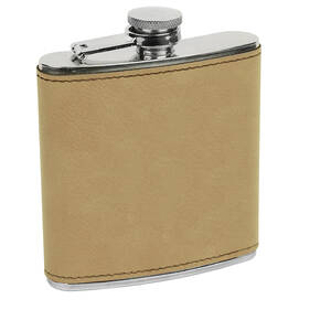 Generic FSK615 Erie 216 6oz. Leatherette Wrapped Stainless Steel Flask