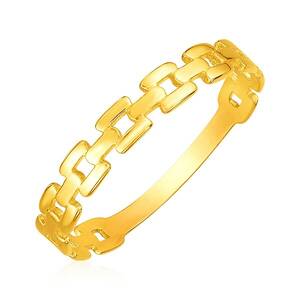 Unbranded 77458-7 14k Yellow Gold Chain Link Ring Size: 7